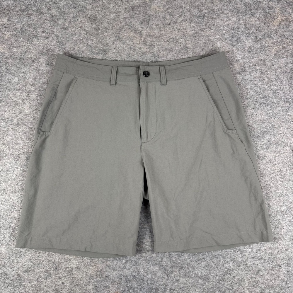 GenTeal Apparel Performance Shorts 8" Nylon Stretch Gray Mens Large L